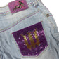 Y2k Wit Girl Denim Skirt Blue - XL