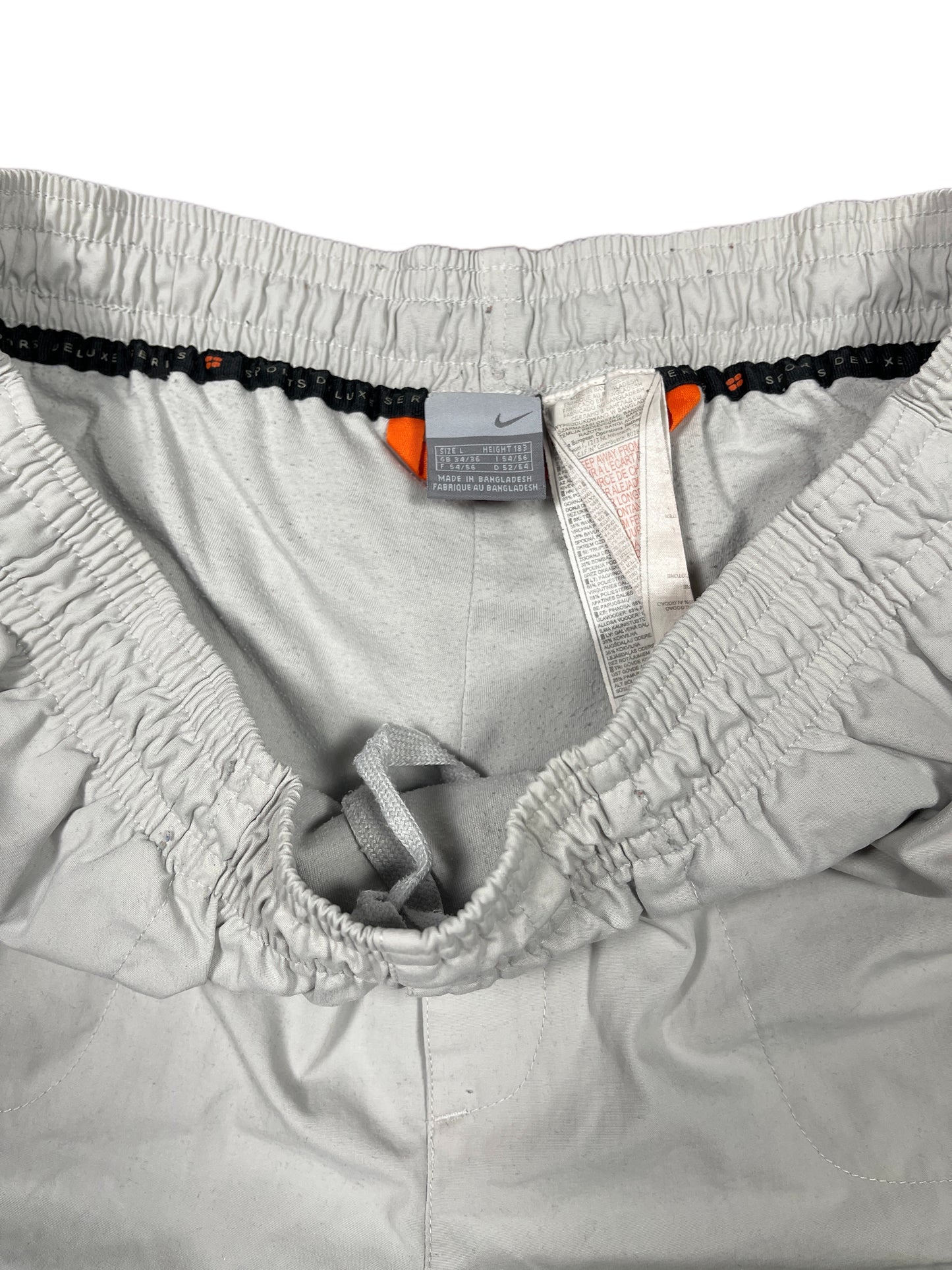 Y2k Nike Bootcut Loose Sport Pants Light Gray - L