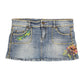 Y2k Blanco Low Waist Jeans Denim Skirt Blue - XL