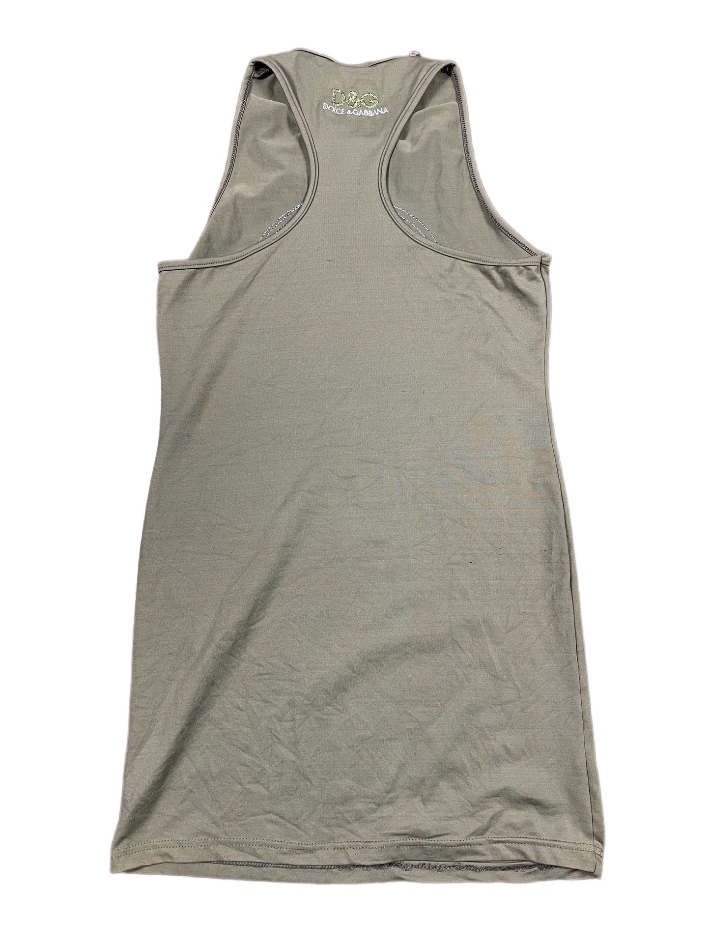 Y2k Dolce & Gabbana Sleeveless Top Khaki - M