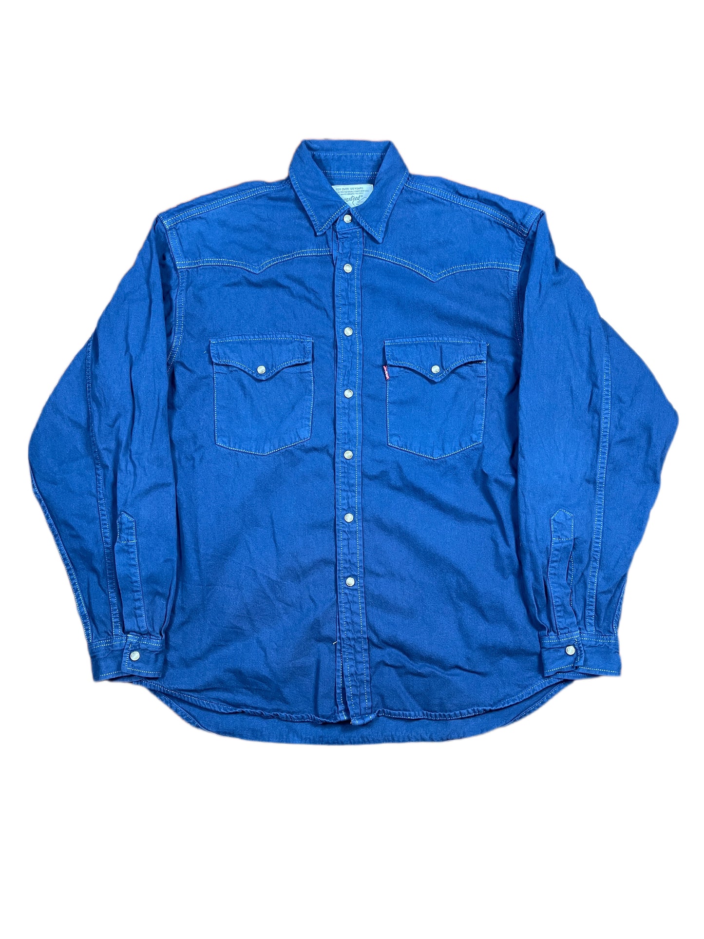 Vintage Levi's Long Sleeve Denim Shirt Blue - M