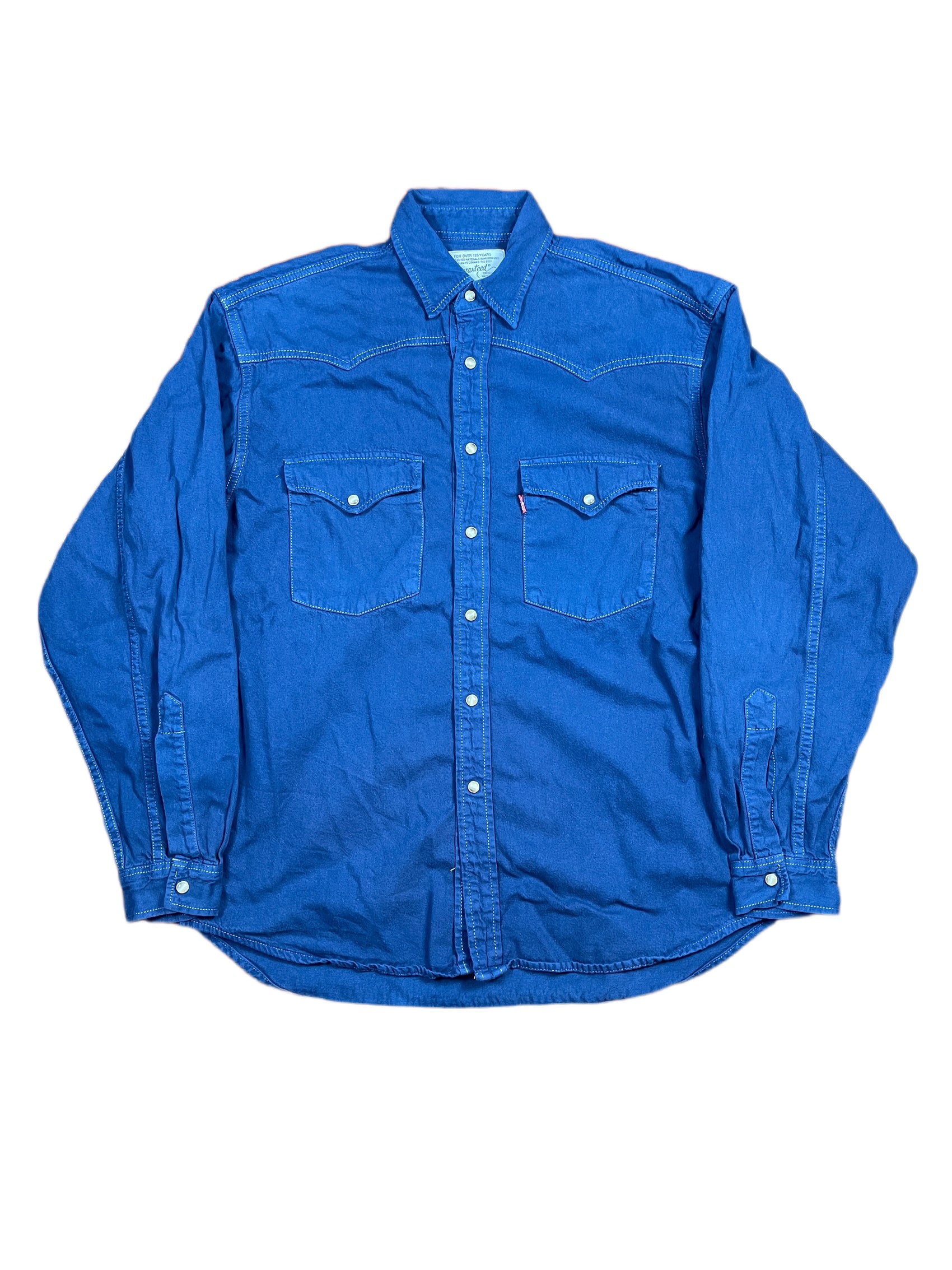 Vintage Levi's Long Sleeve Denim Shirt Blue - M
