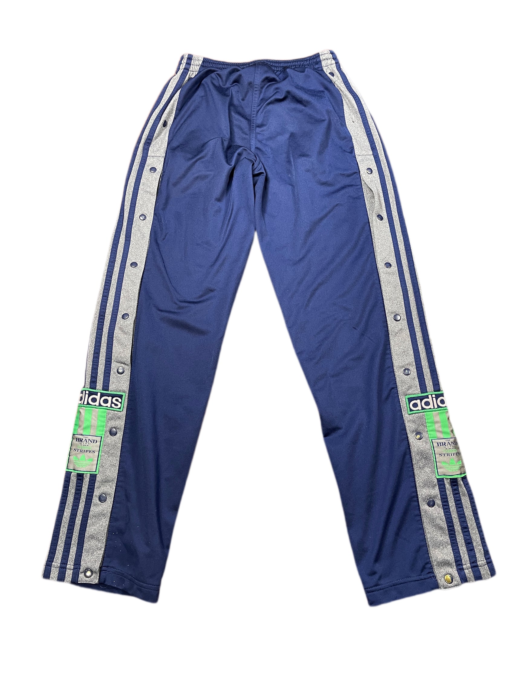Vintage Adidas Button Up Sport Pants Navy Green - S