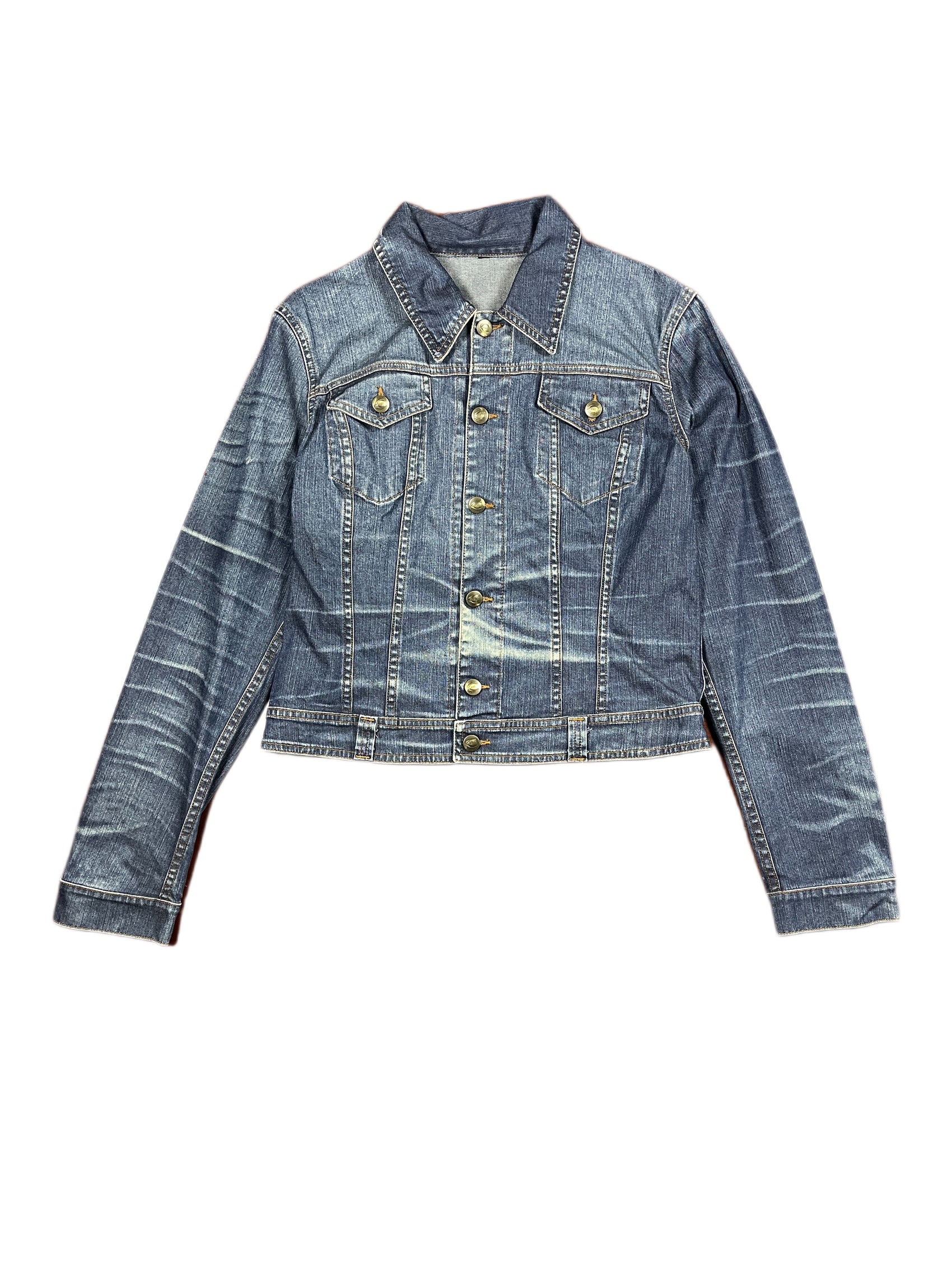 Y2k Just Cavalli Denim Jacket Blue - L