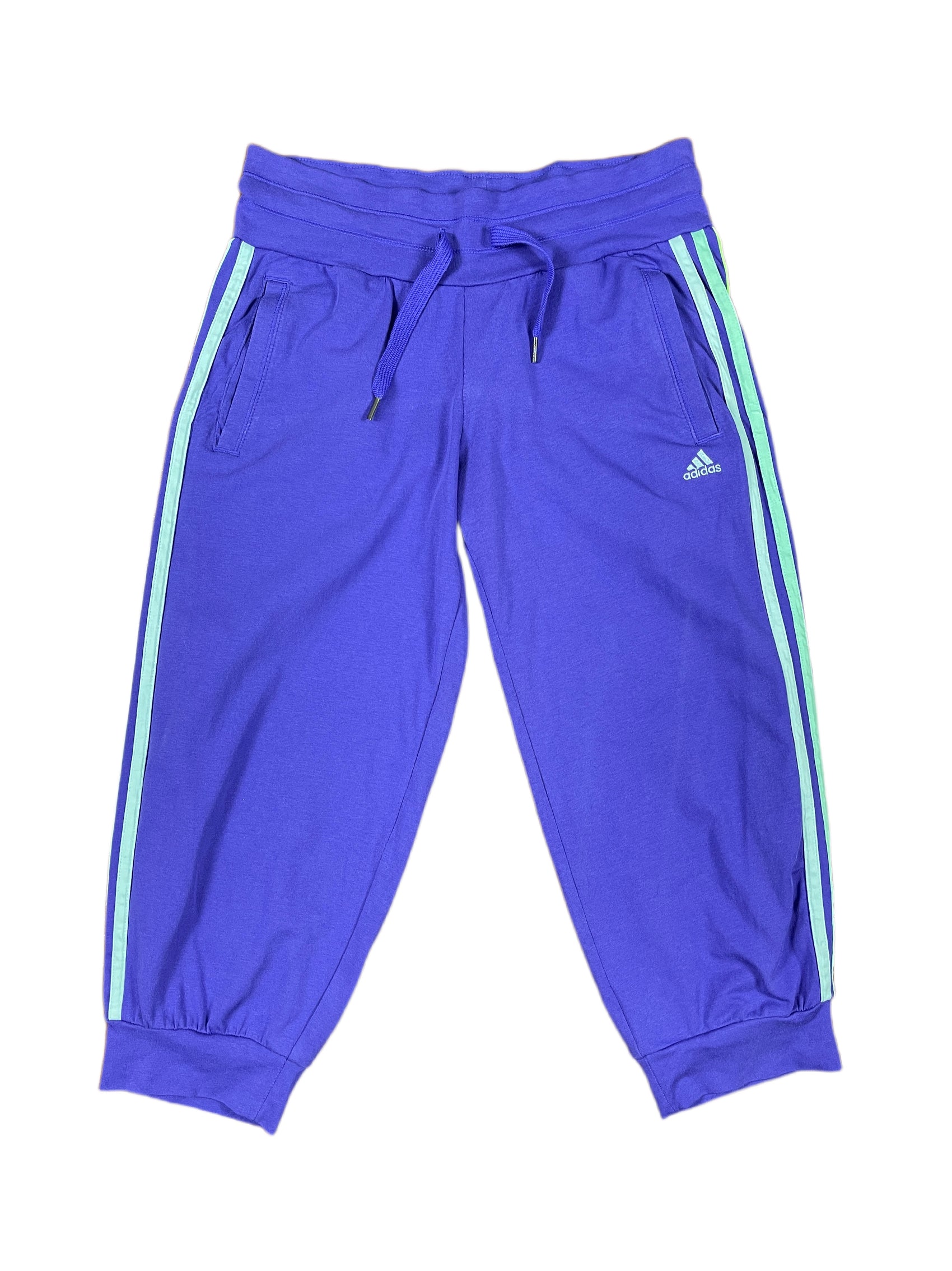 Adidas Purple Sport Capri Pants Purple - XS