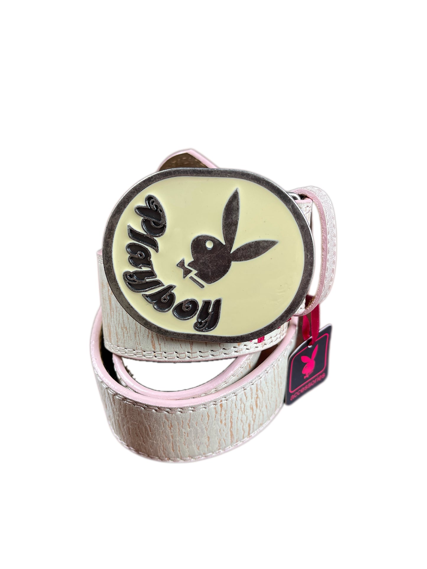 Y2k Playboy Plug Belt Cream 2004