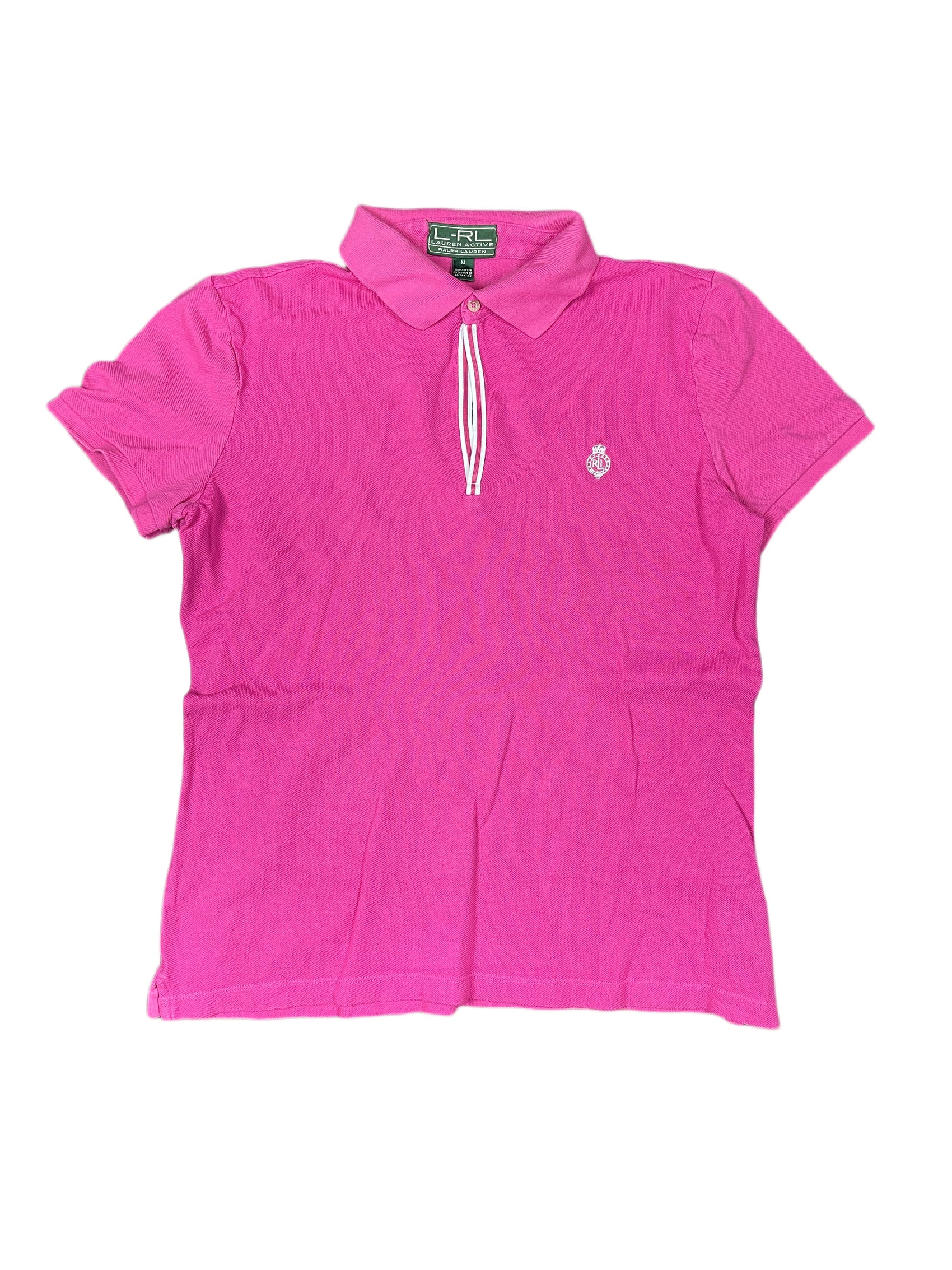 Y2k Ralph Lauren Green Label Polo Shirt Pink - M