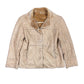 Y2k Fake Faux Fur Jacket Beige - XL