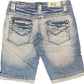 Y2K Sublevel Denim Shorts Blue Cotton S