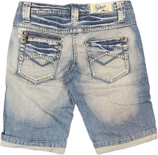 Y2K Sublevel Denim Shorts Blue Cotton S