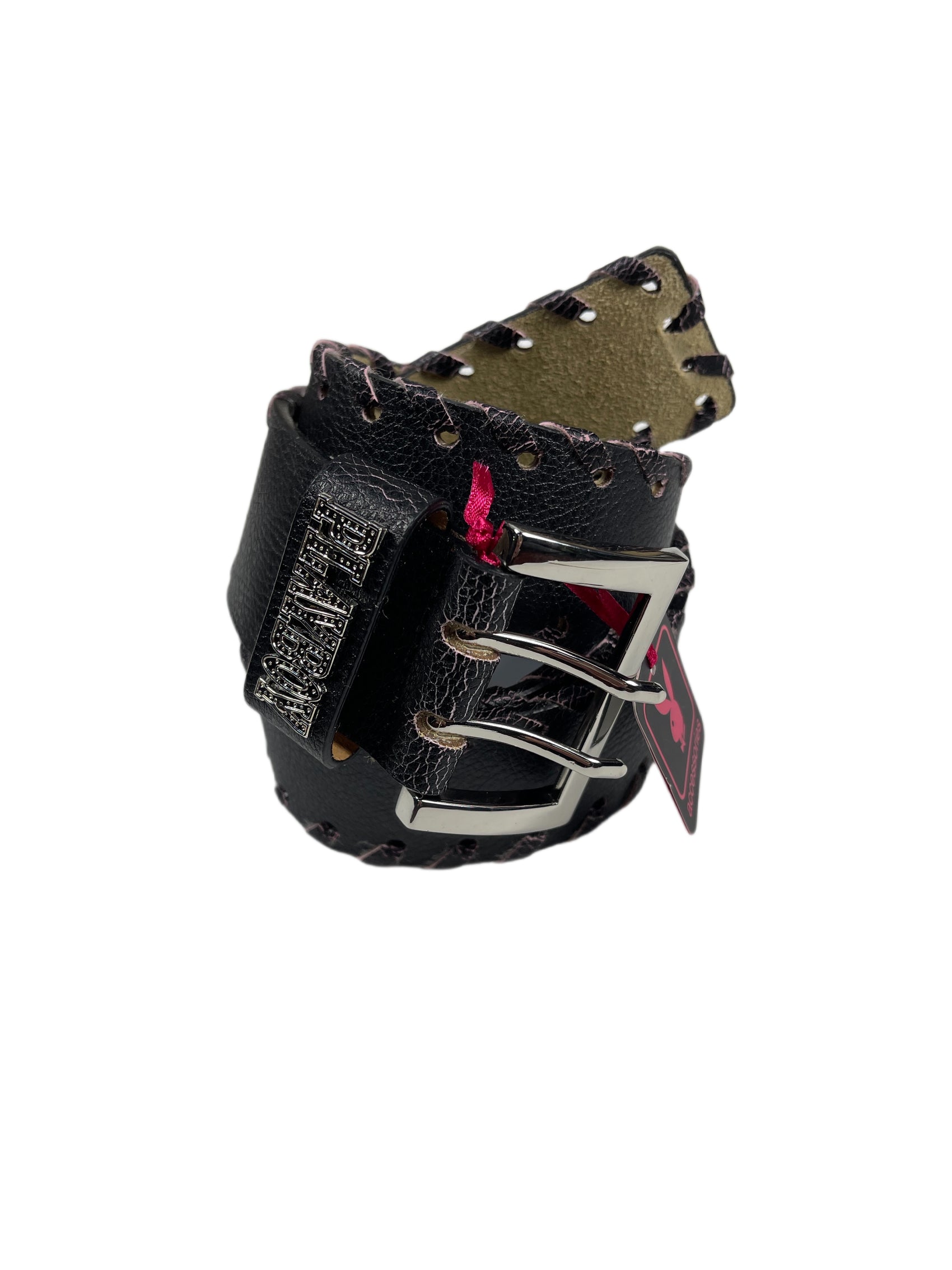 Y2k Playboy Belt Black 2004
