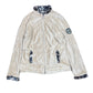 Y2k Banana Moon Fleece Zipper Sweatshirt Cream Beige - L