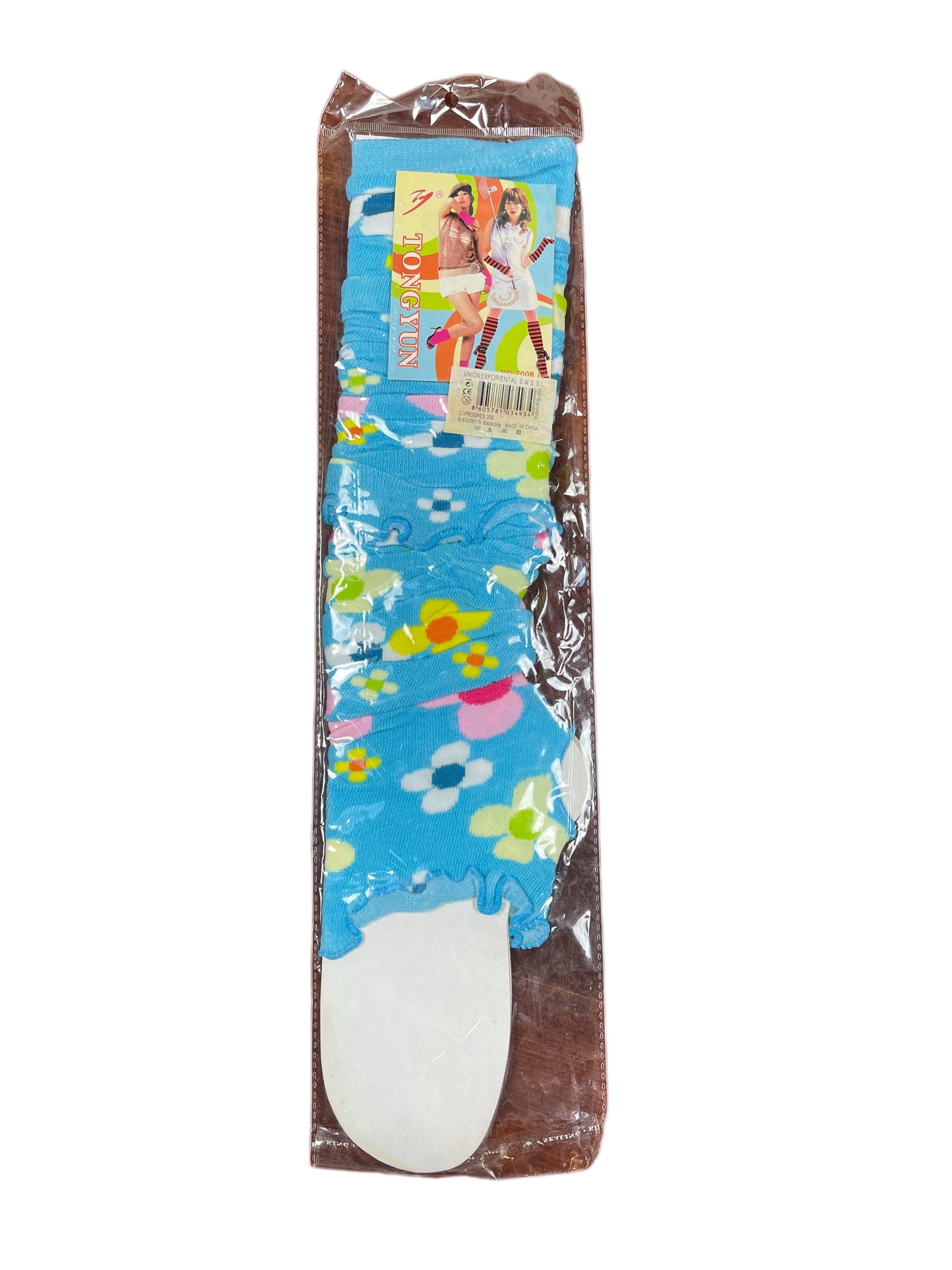 Y2k Tongyun Leg Warmers Blue Multicolor