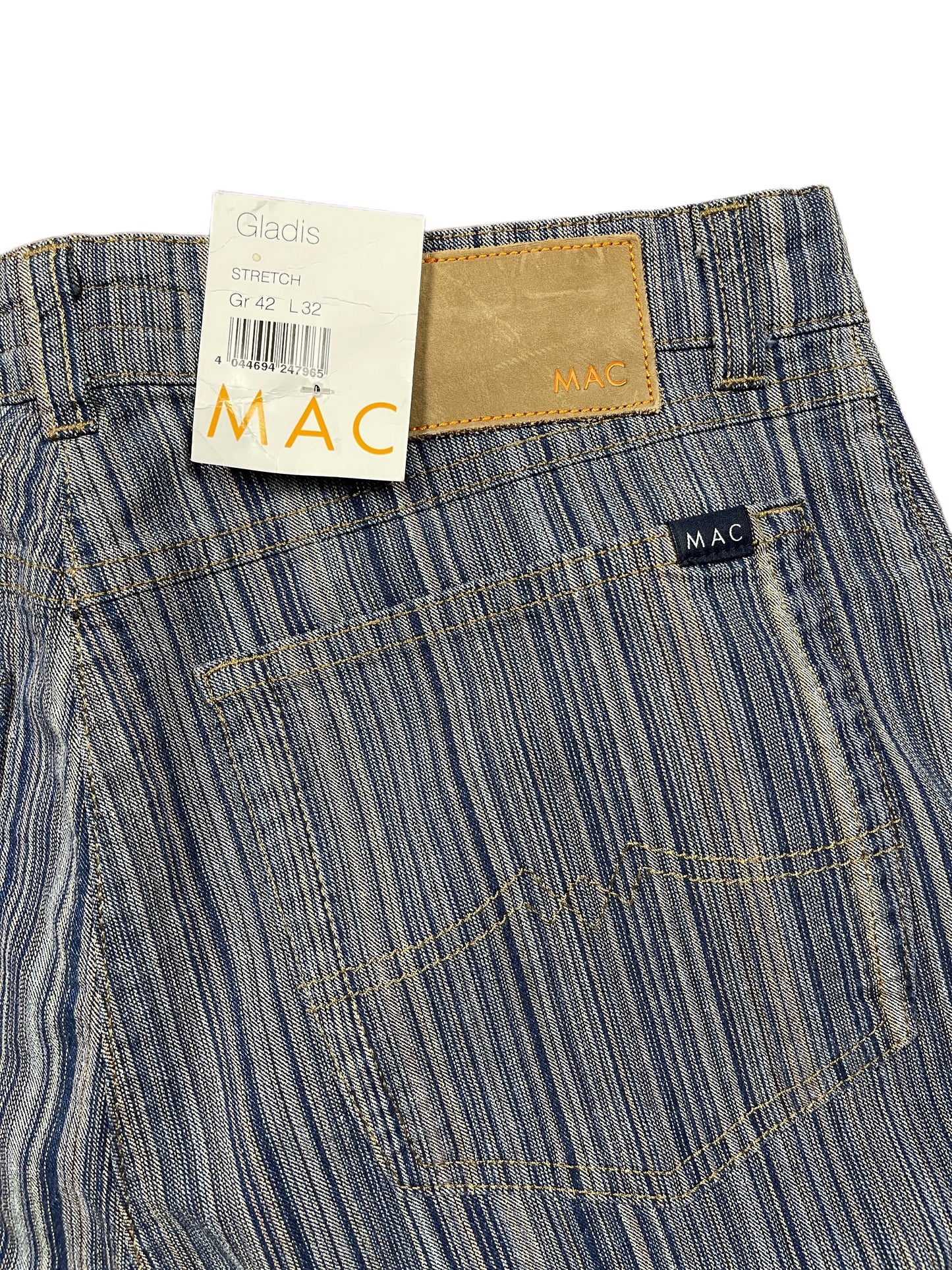 Y2k Mac Flared Pants Striped Blue - XL