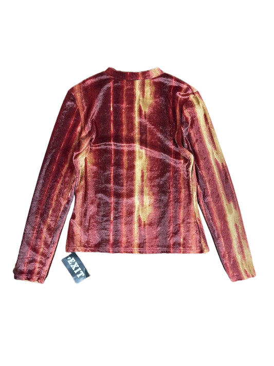 Y2k Exit Long Sleeve Top Red Shades - M