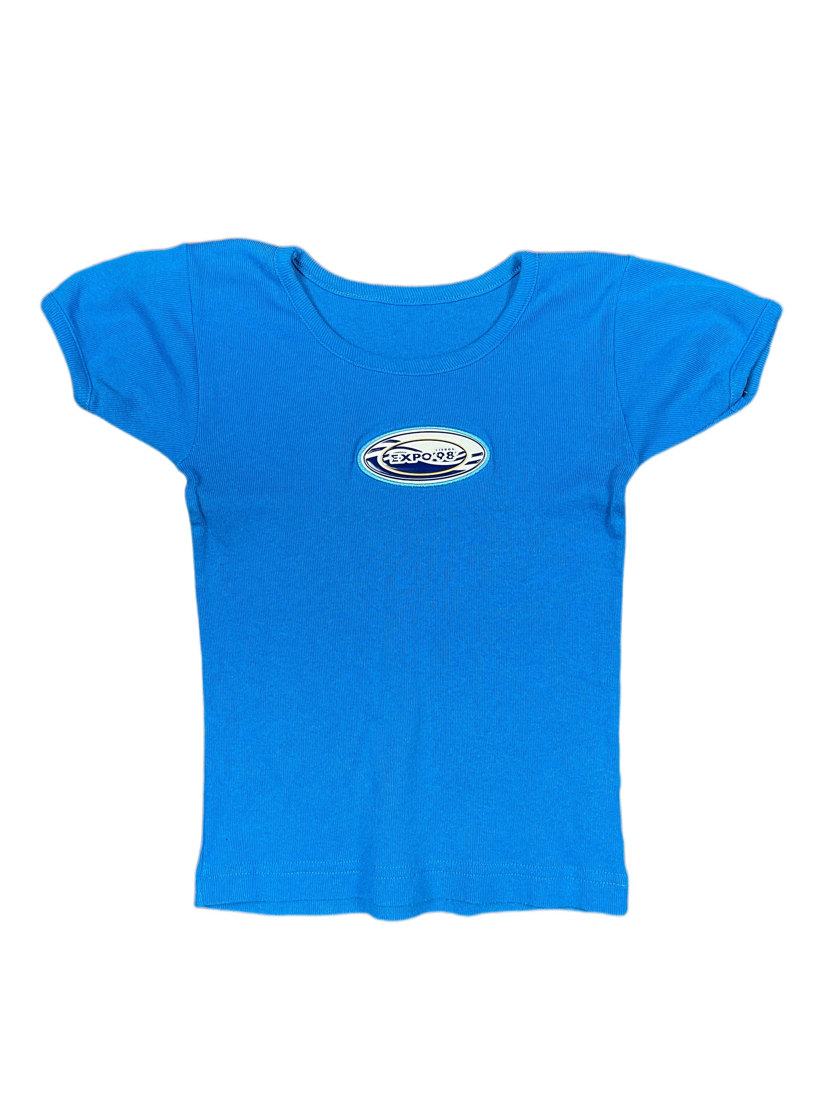 Vintage Expo 1998 Lisboa Short Sleeve Top Blue - XXS/XS
