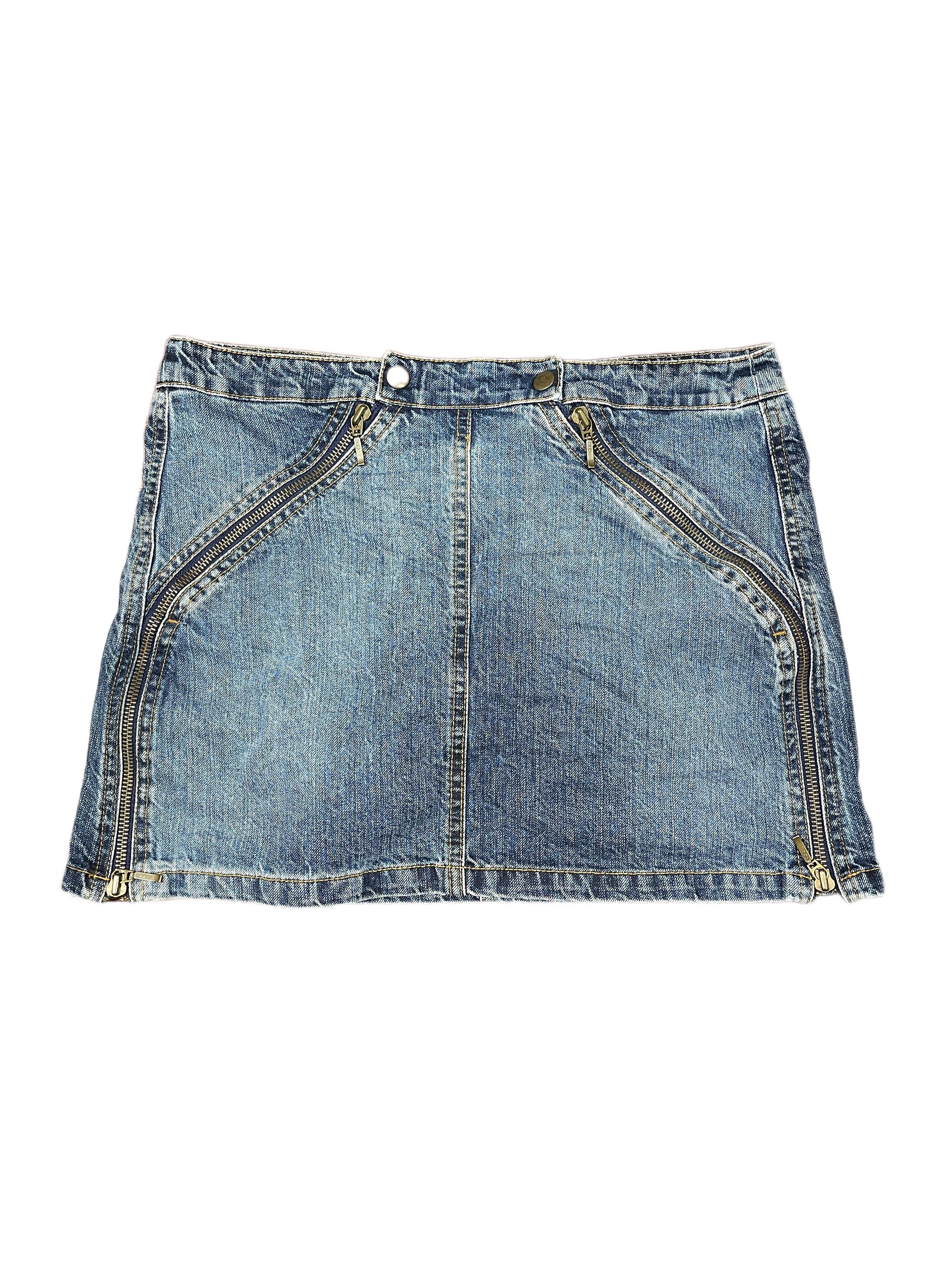Y2k Blanco Jeans Denim Skirt Blue - XS/S