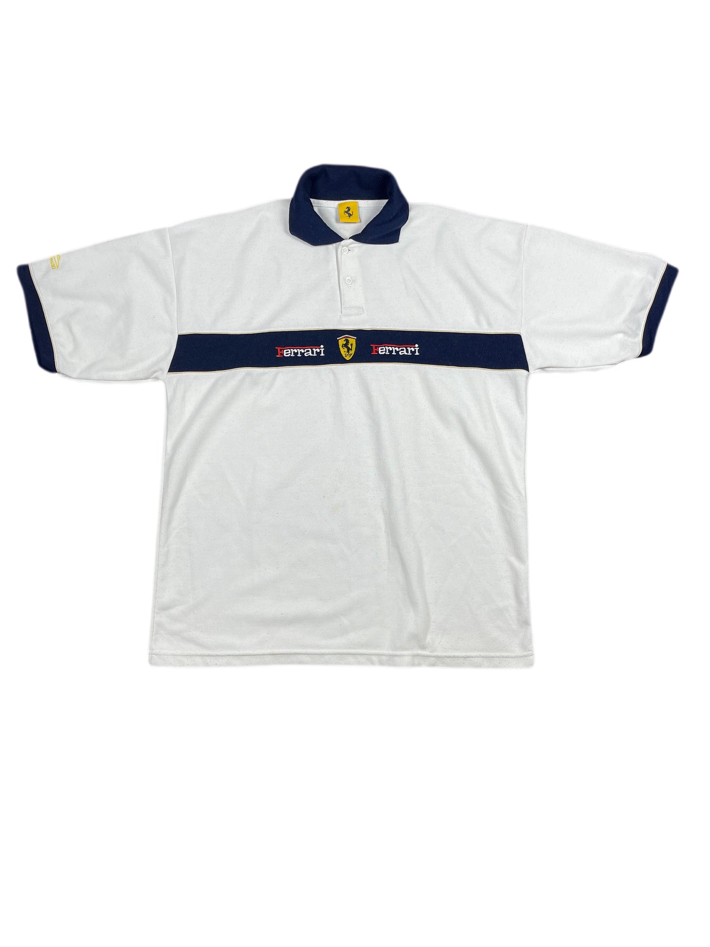 Vintage Ferrari 1996 Polo Sweatshirt White - XL