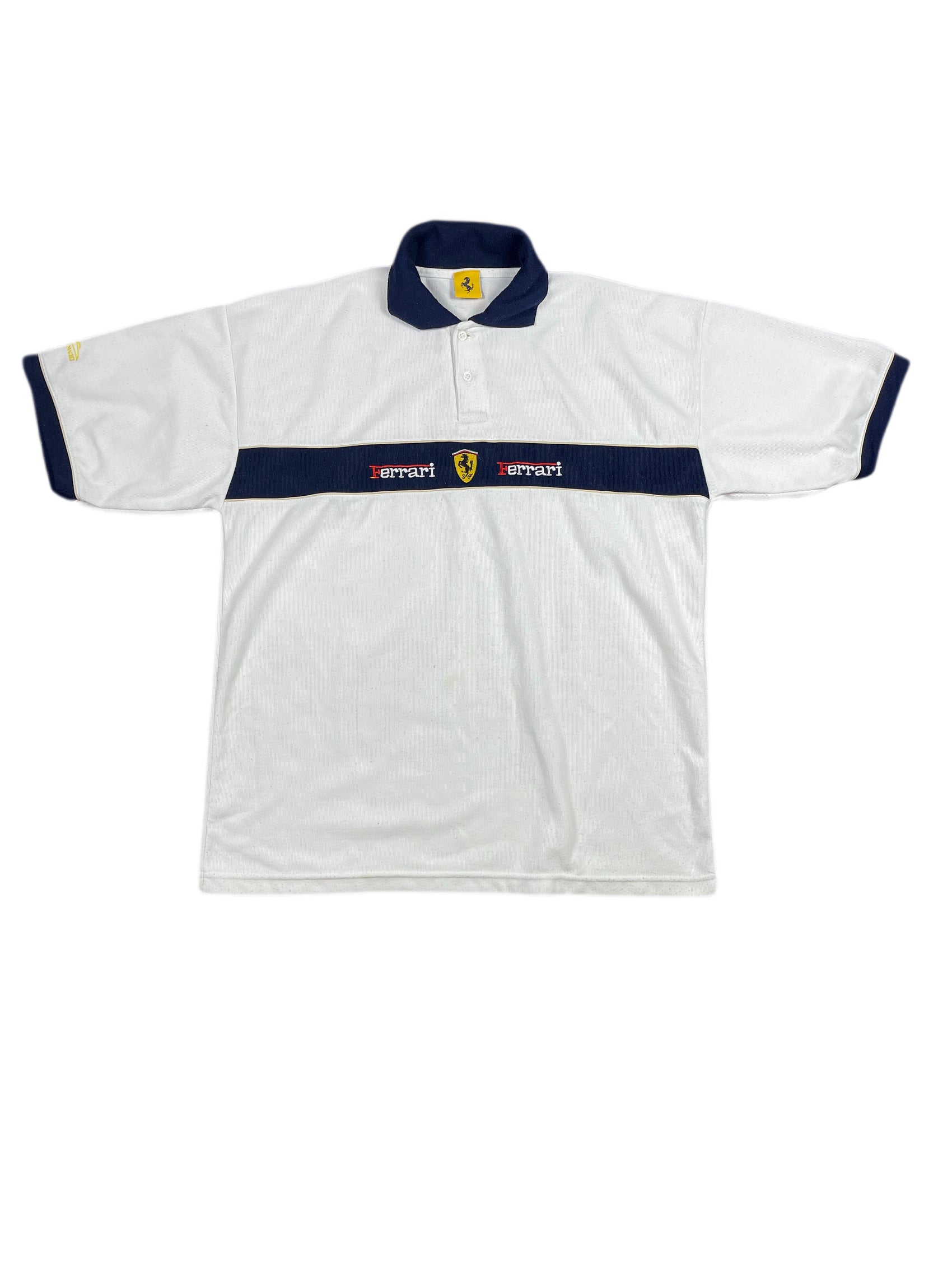 Vintage Ferrari 1996 Polo Sweatshirt White - XL