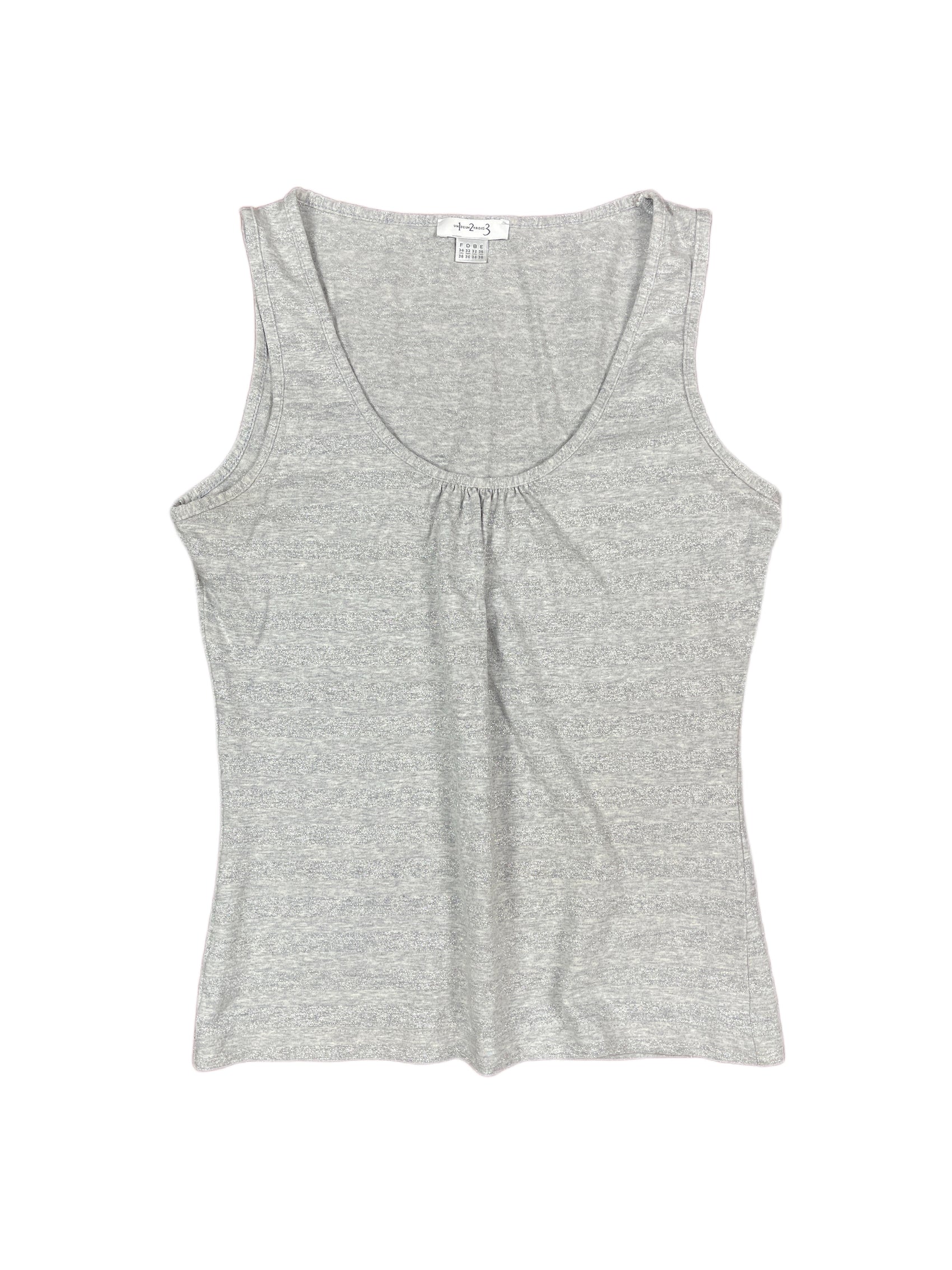 UnDeuxTrois Sleeveless Top Silver - XS