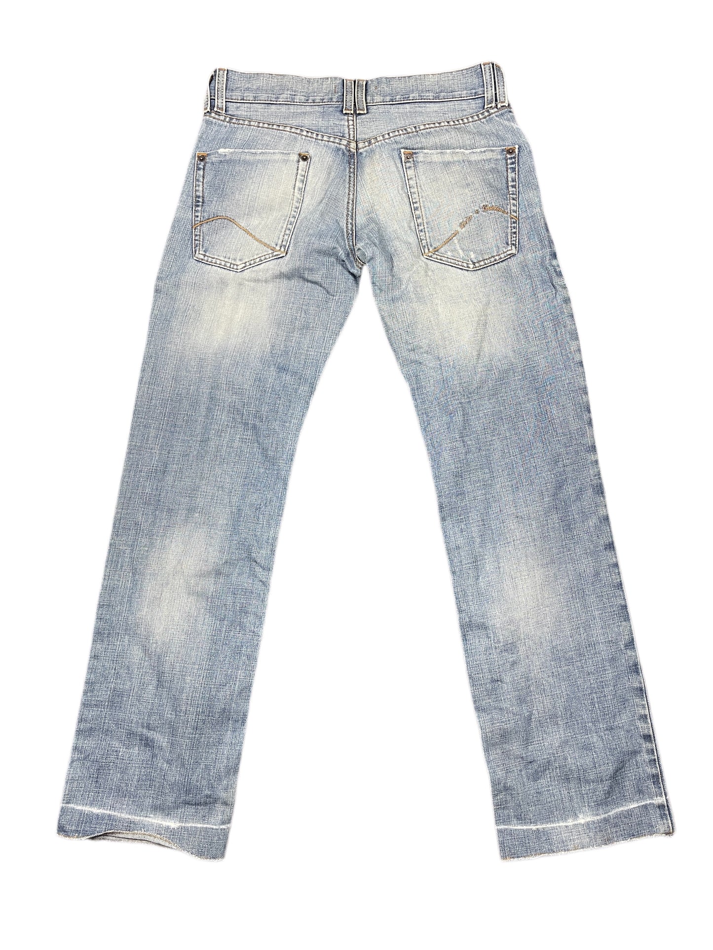 Y2k Dolce & Gabbana Bootcut Denim Pants Blue - L