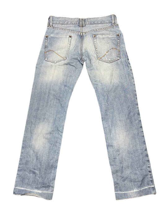 Y2k Dolce & Gabbana Bootcut Denim Pants Blue - L