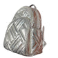 Michael Kors Leather Backpack Silver