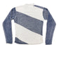 Y2k Tommy Hilfiger Denim Knitted Sweatshirt White Blue - L