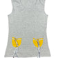 Y2k Sleeveless Top Gray - M