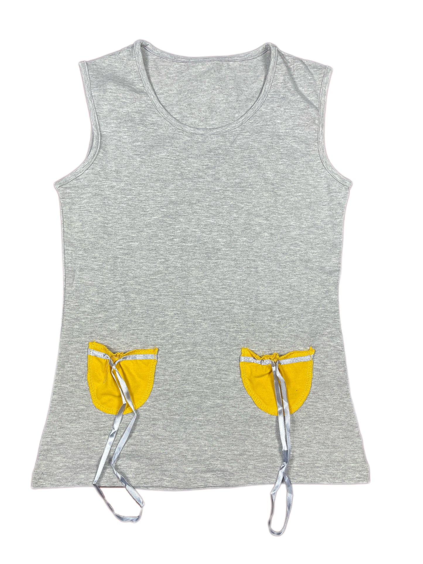 Y2k Sleeveless Top Gray - M