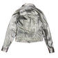 Y2k Gipsy Leather Jacket Silver - S