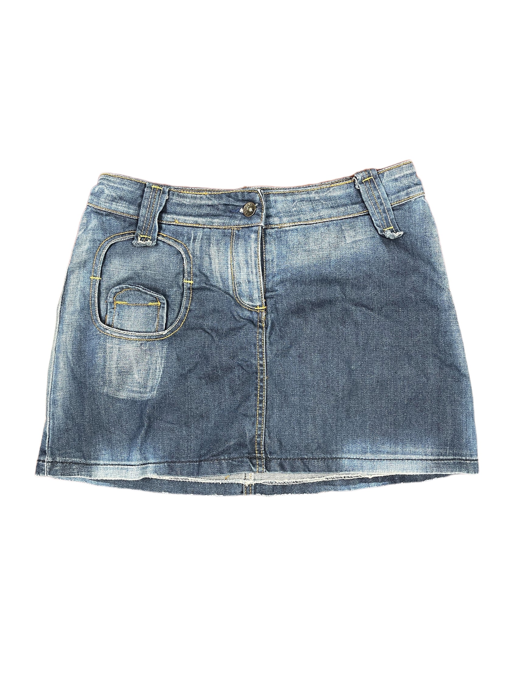 Y2k Obiettivo Industry Denim Skirt Blue - M