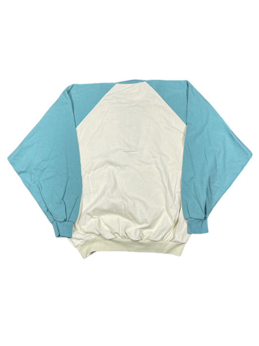 Vintage Kappa 1990s Sweatshirt Cream Turquoise - XL