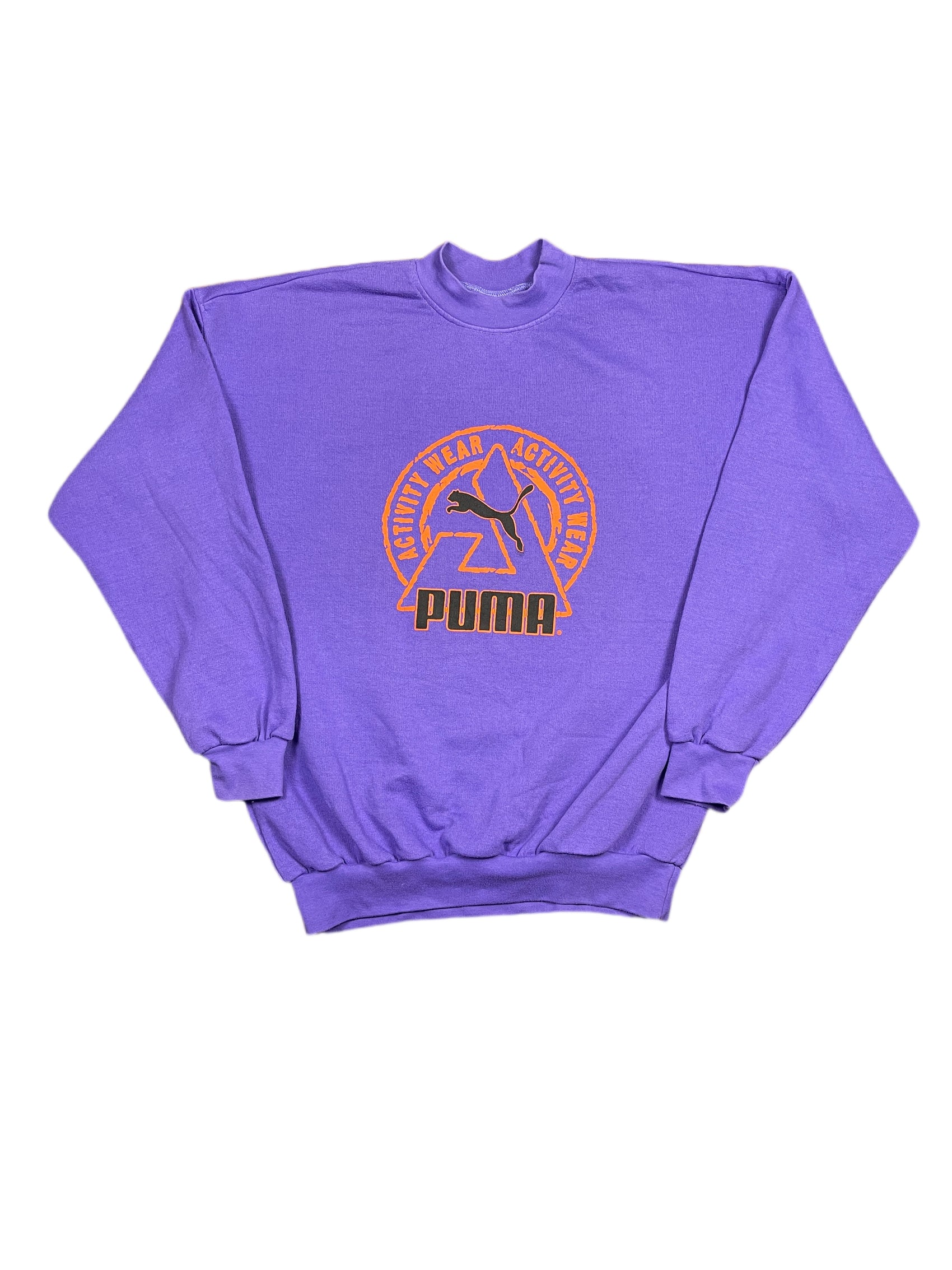 Vintage 1980s Puma Sweatshirt Purple L