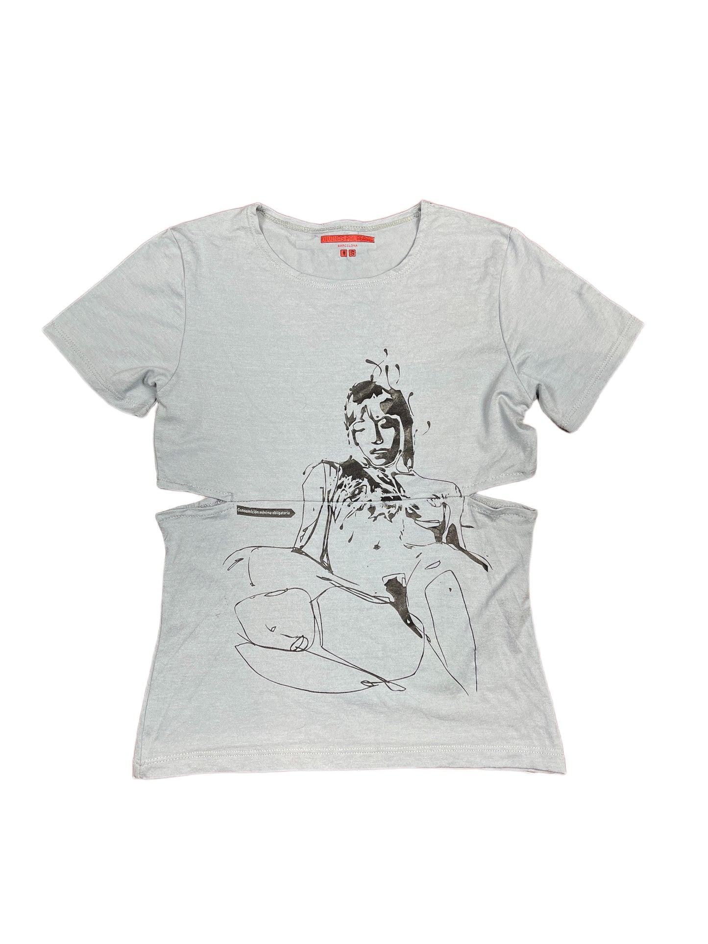 Divinas Palabras Short Sleeve Top Blue - S