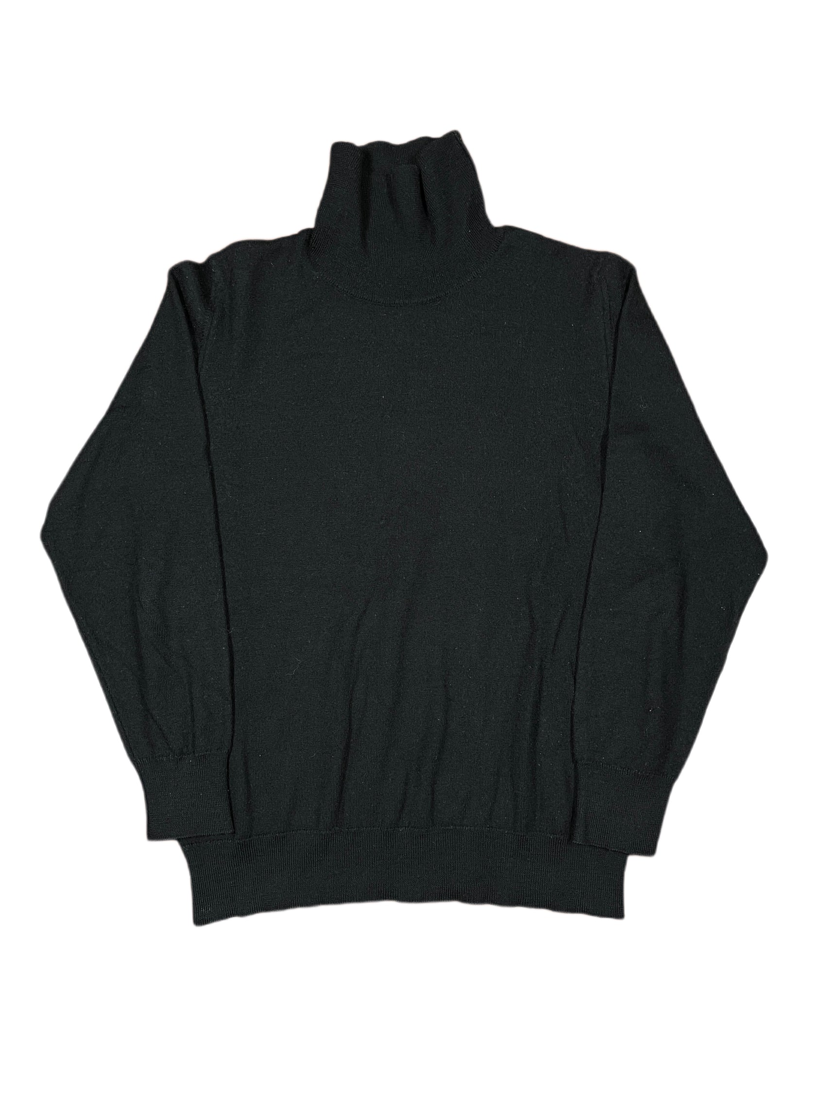 Vintage Leon Knitted Turtleneck Sweatshirt Black - XL