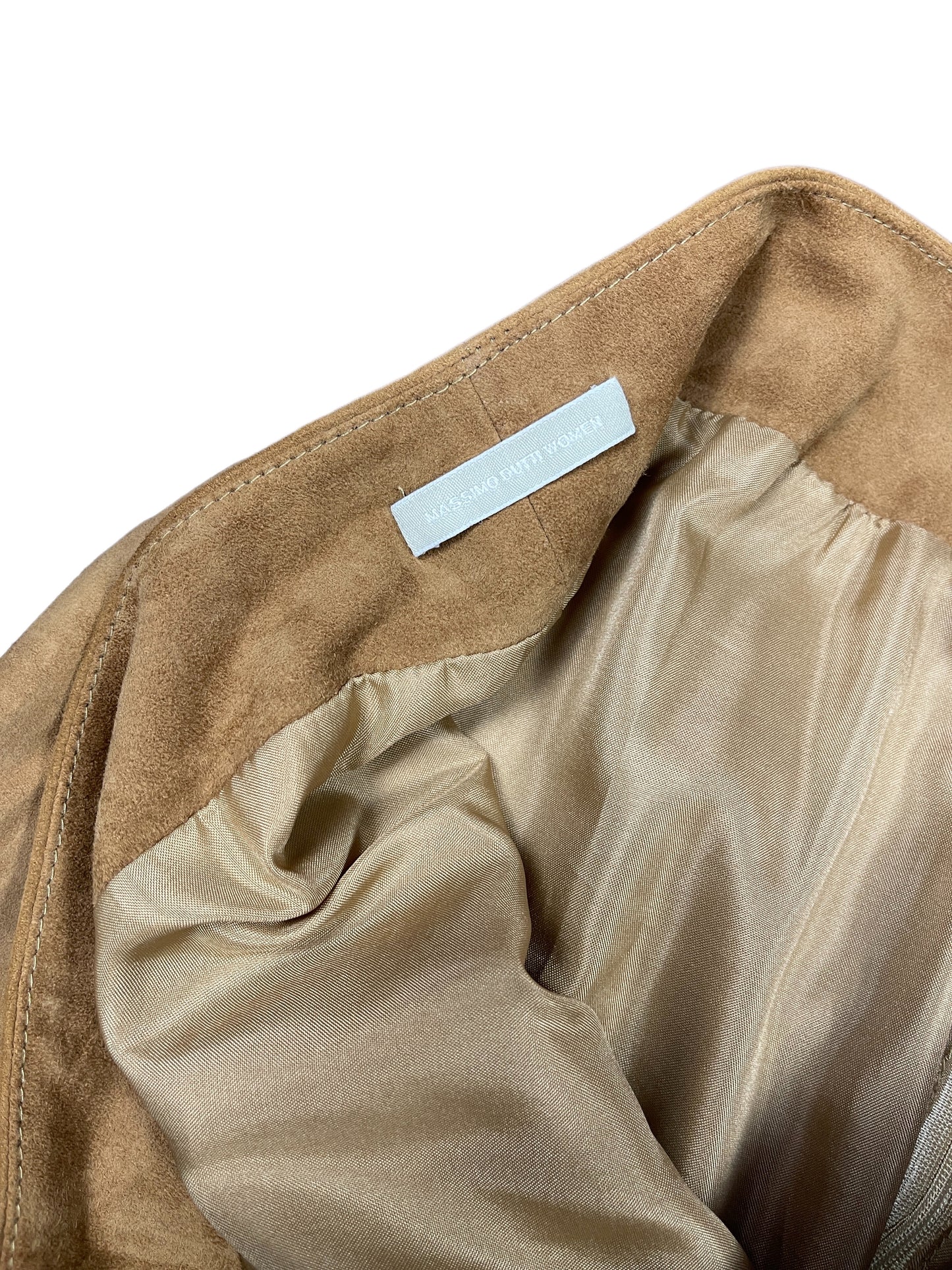 Vintage Massimo Dutt Wild Leather Skirt Brown - XL