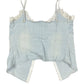 Vintage Sleeveless Denim Top Blue - M
