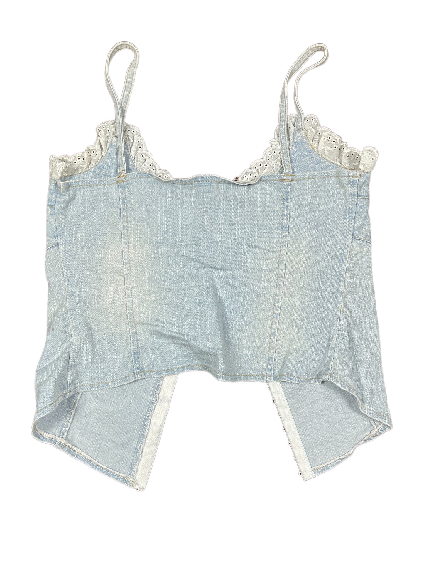 Vintage Sleeveless Denim Top Blue - M