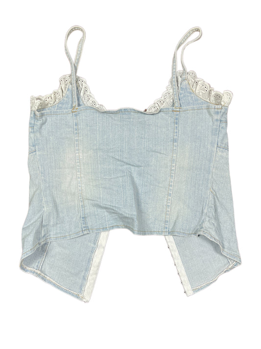 Vintage Sleeveless Denim Top Blue - M