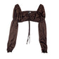 Y2k Divided Long Sleeve Top Brown - XS