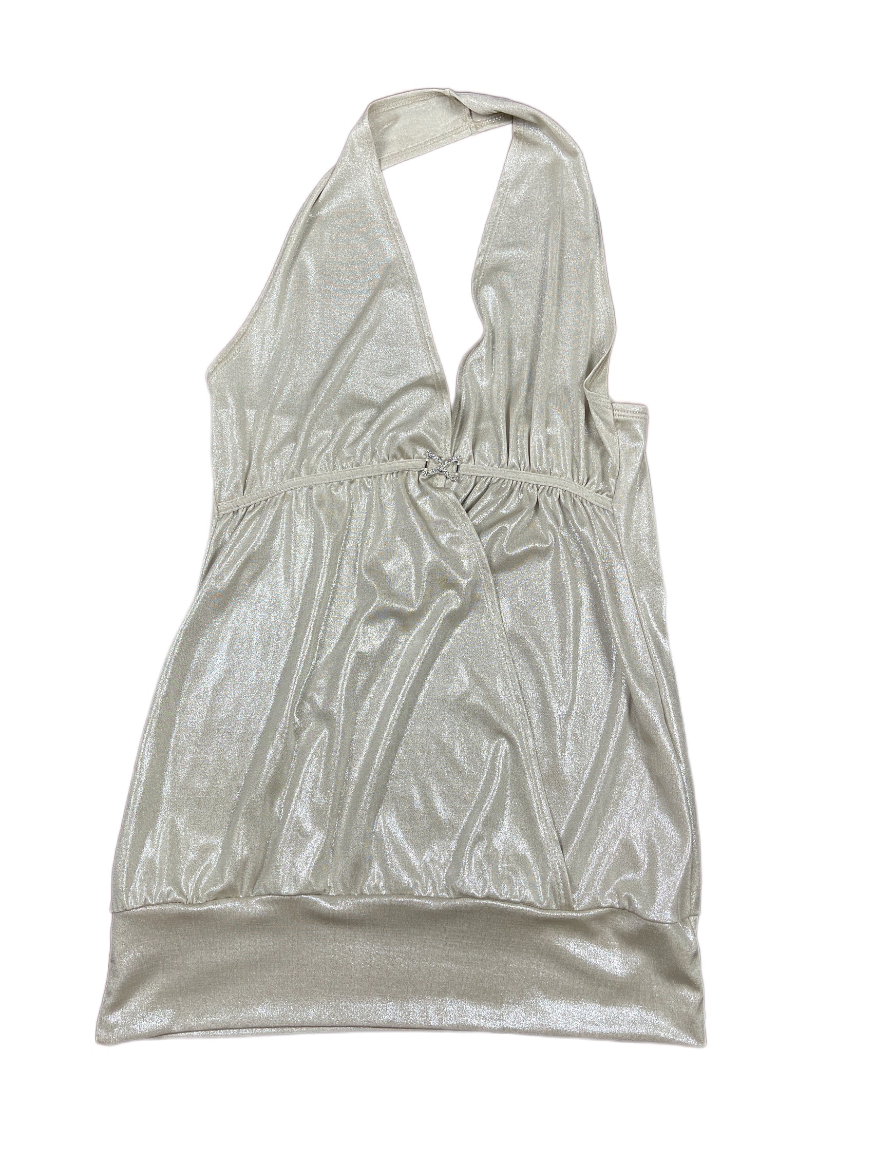 Y2k Stradivarius Sleeveless Top Cream - M