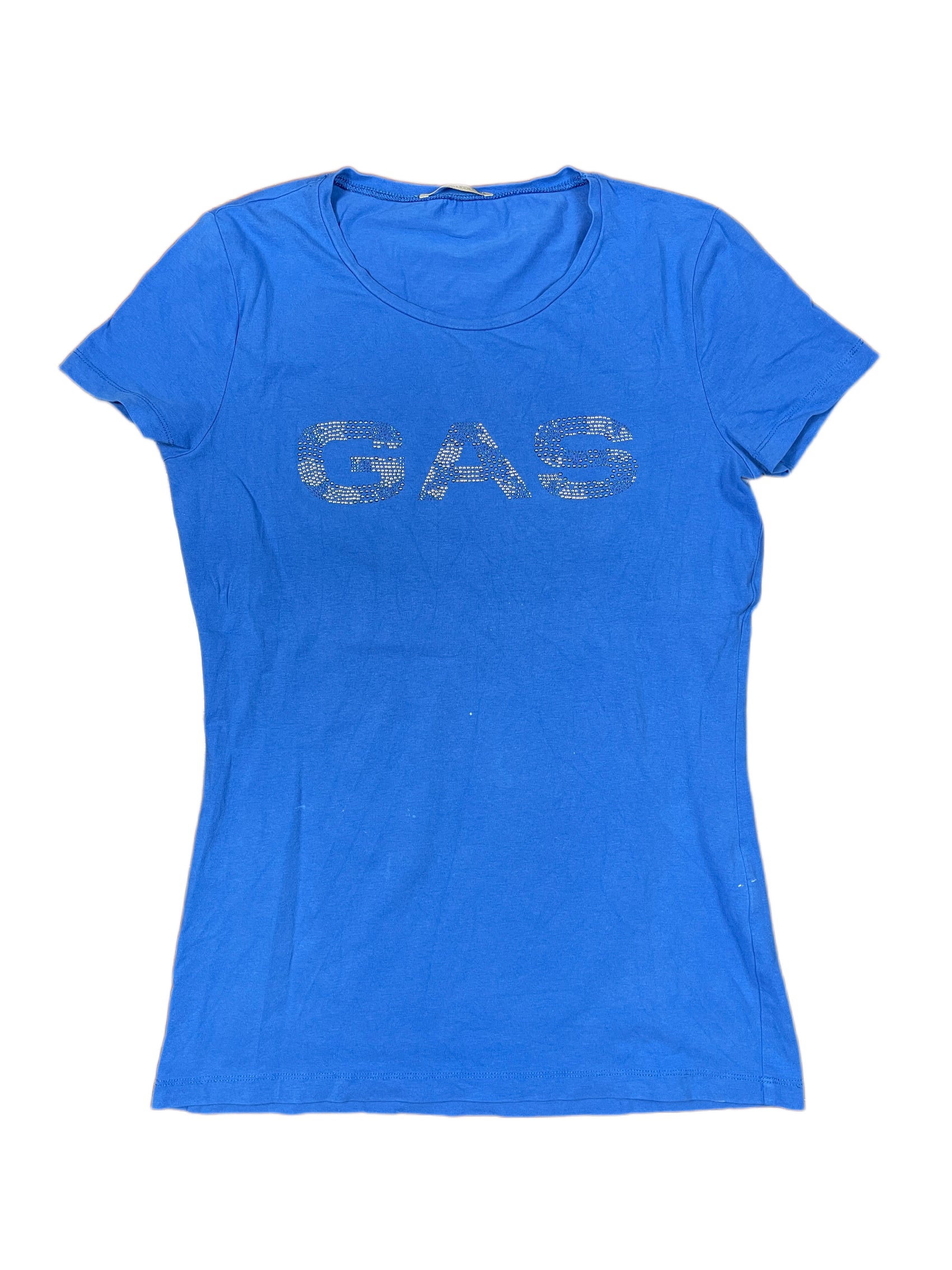 Y2k GAS Short Sleeve Top Blue - L