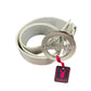 Y2k Playboy Leather Belt Perlmut White 2004