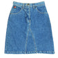 Vintage Mustang High Waist Denim Skirt Blue - S