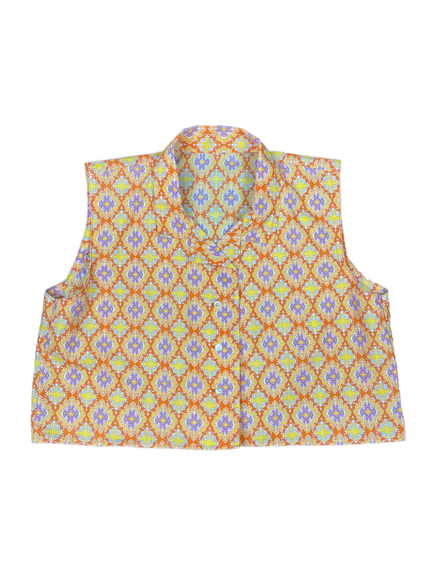 Vintage Sleeveless Top Orange - XXL