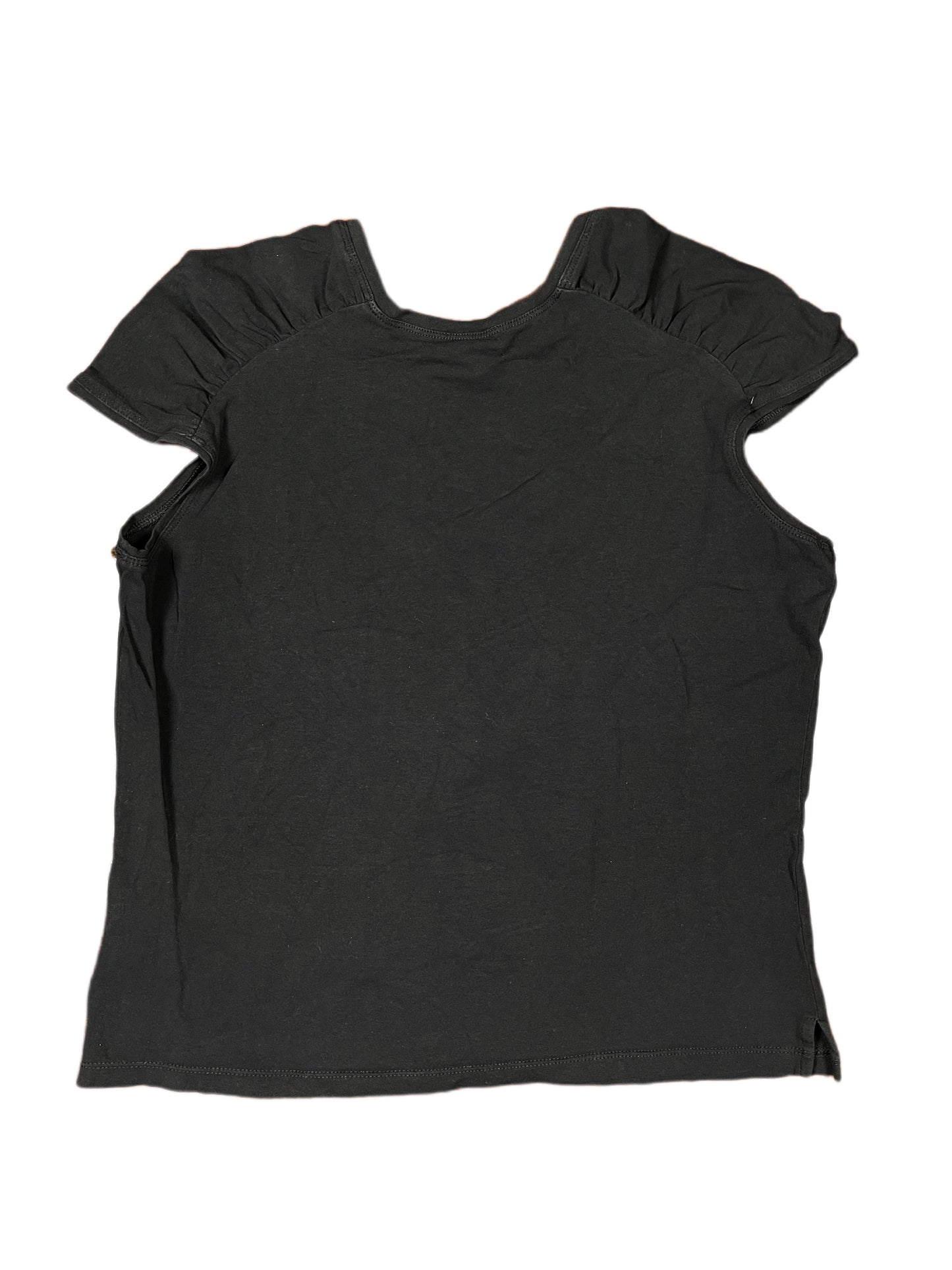 Y2k Armani Jeans Short Sleeve Top Black - XXL