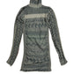 Y2k Marithe + Francois Gibraud Long Sleeve Top Brown Black - S