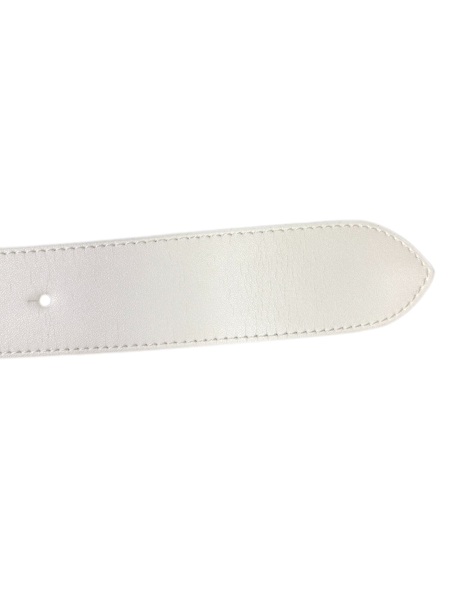 Y2k Playboy Leather Plug Belt White 2004
