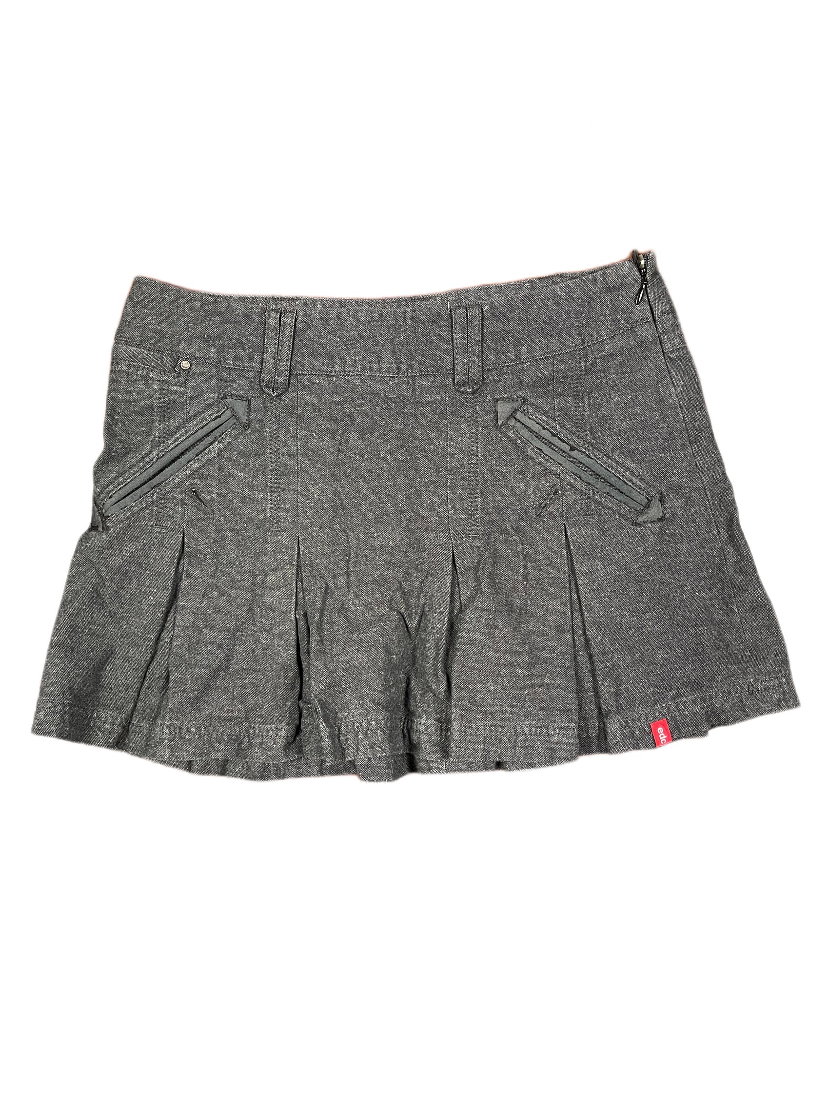 Y2k Esprit Skirt Gray - S